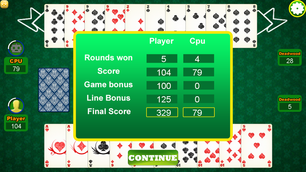Gin Rummy Pabroton ဖန်သားပြင်ဓာတ်ပုံ 4