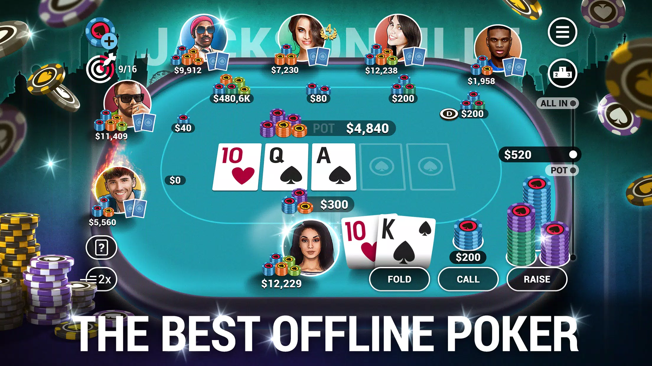 Poker World, Offline TX Holdem應用截圖第1張