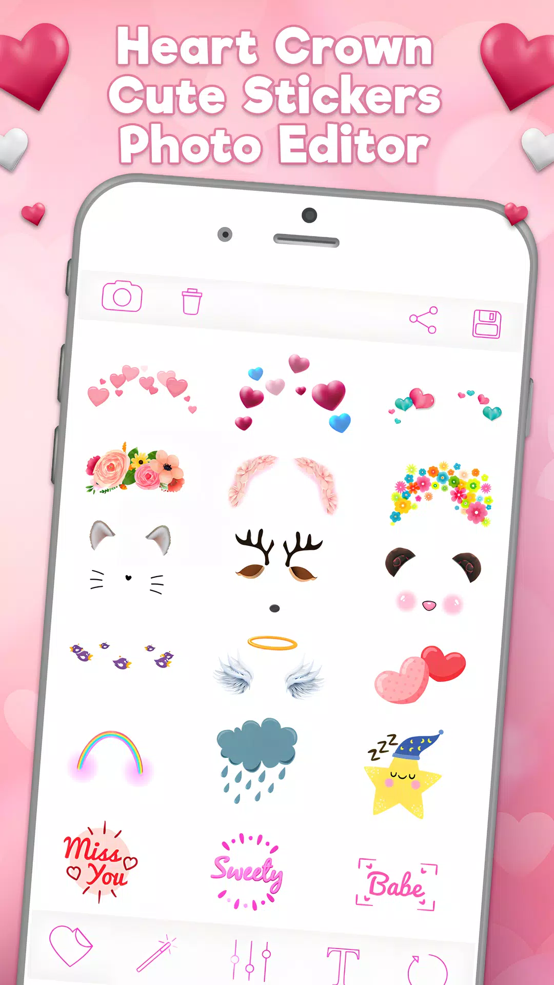 Heart Emoji & Photo Stickers ภาพหน้าจอ 1