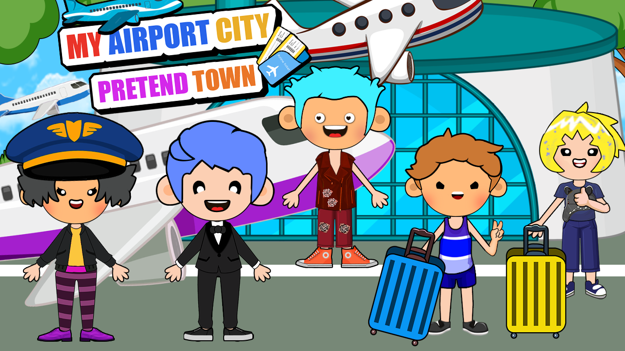 My Airport City : Pretend Town Captura de pantalla 1