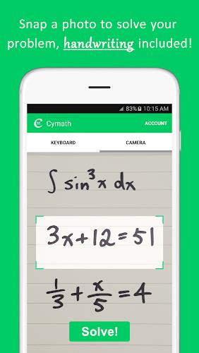 Cymath -  數學問題求解器應用截圖第1張