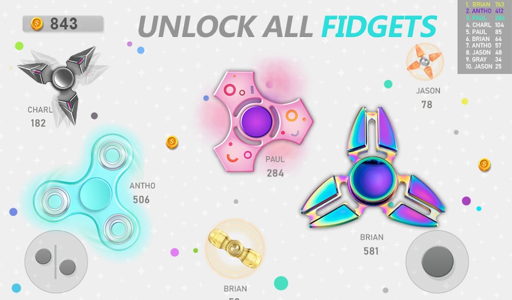Realtime Fidget Spinner Games Mod ဖန်သားပြင်ဓာတ်ပုံ 4