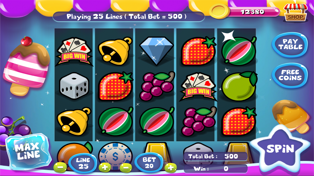 Slot Matchine IceCream - Vegas Casino Slot Games ภาพหน้าจอ 1