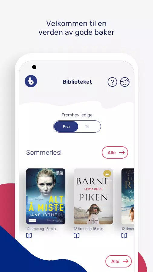 BookBites Bibliotek Zrzut ekranu 1