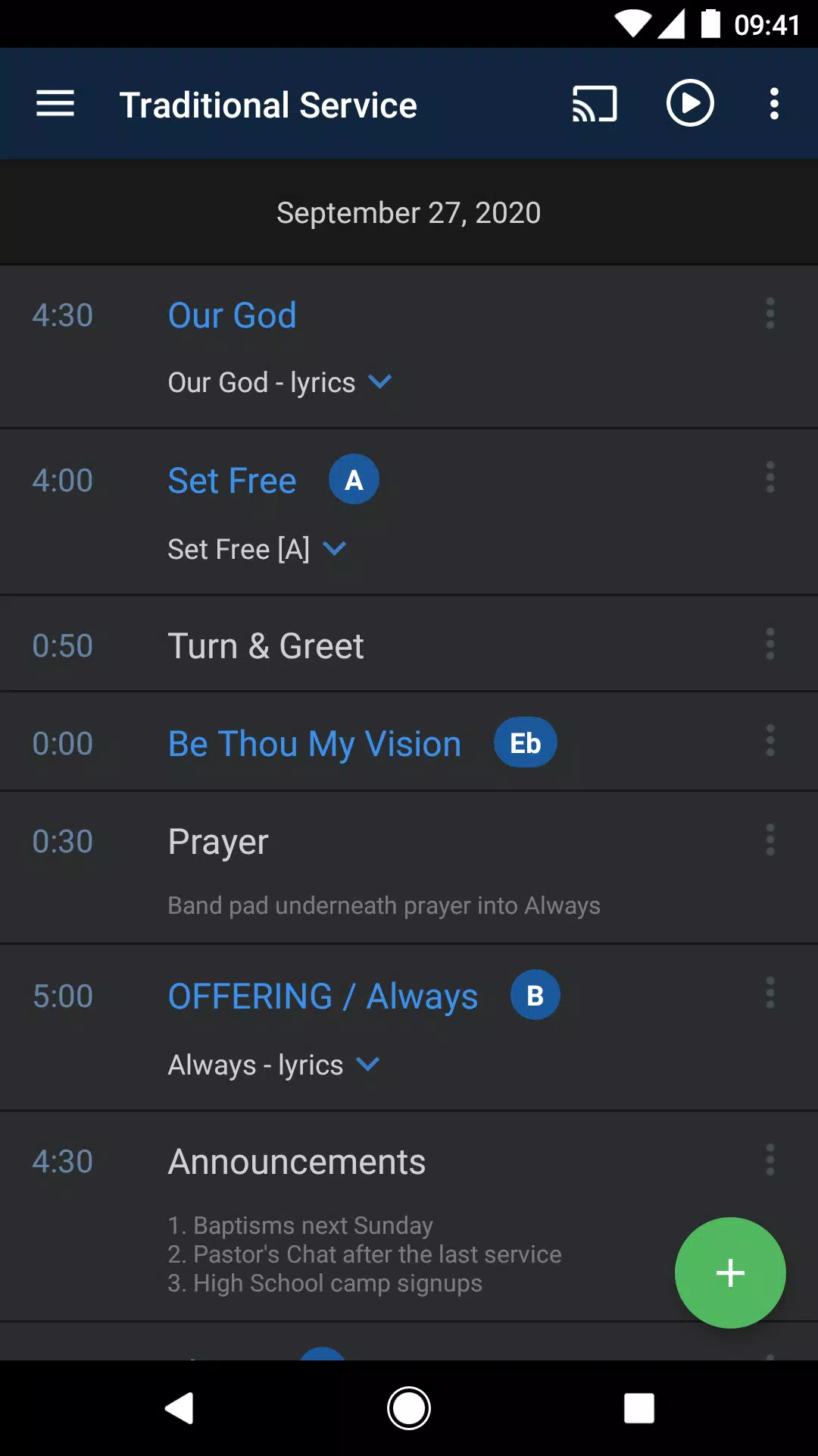 Planning Center Music Stand Screenshot 1