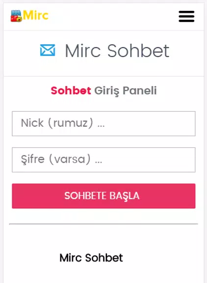 Mirc Sohbet Chat Odaları Zrzut ekranu 1