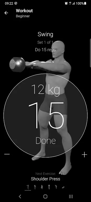 Kettlebell Home Workout Captura de tela 4