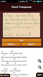 Guitar Chord Transposer Simple Tangkapan skrin 3