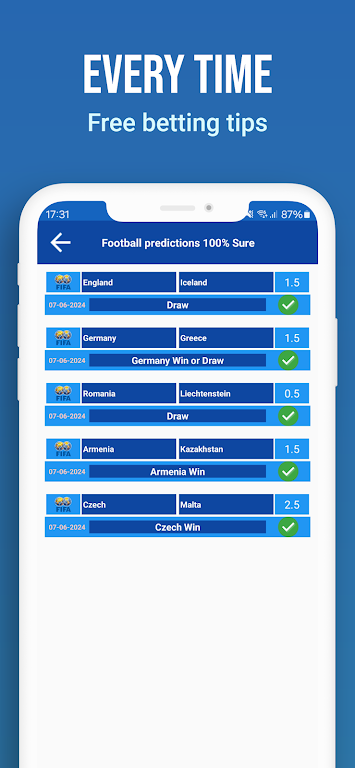Football Prediction 100% Sure应用截图第3张