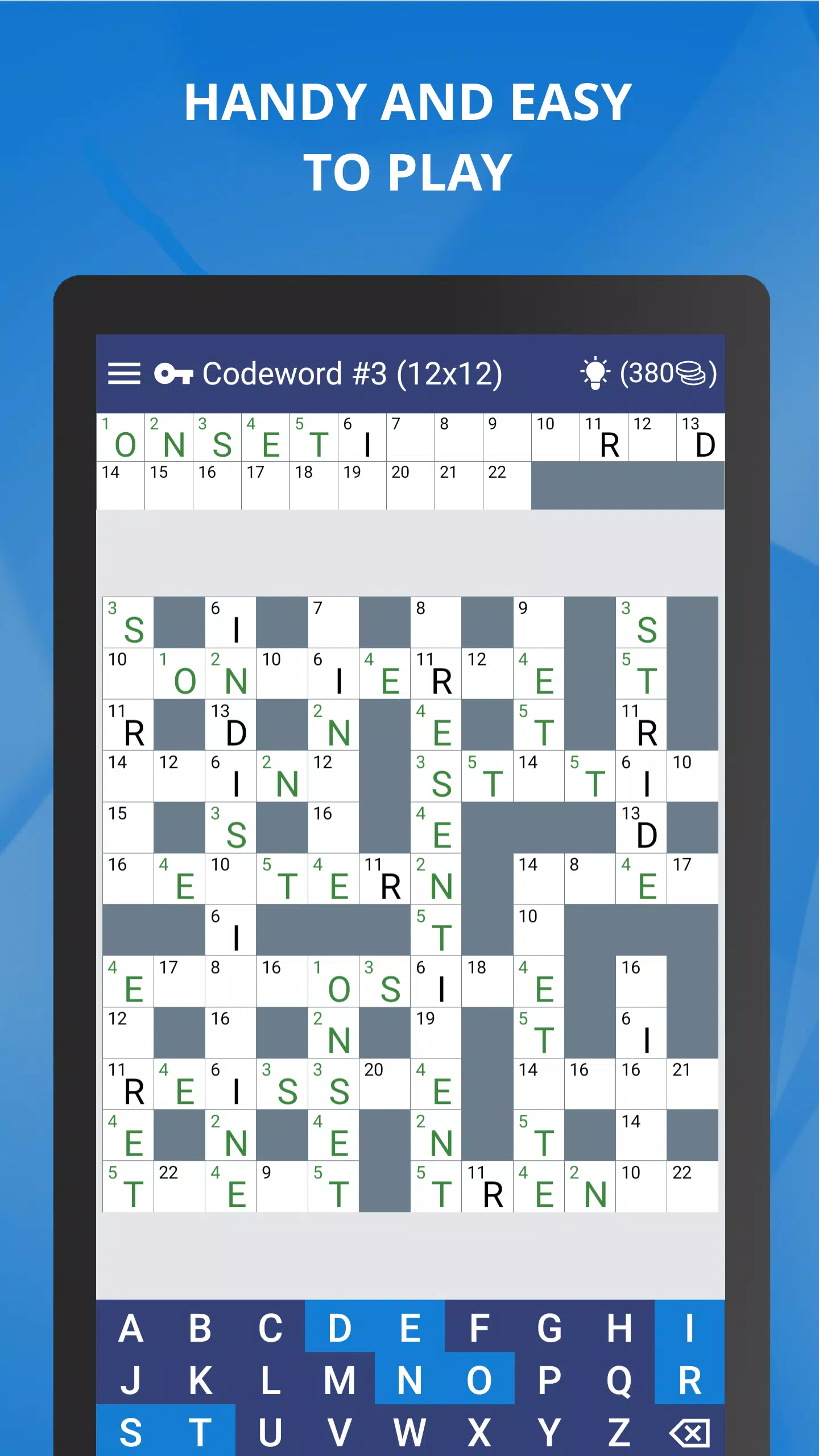 Keywords — Codeword Puzzle Скриншот 1