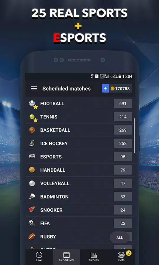 Sports Betting Game - BET UP Zrzut ekranu 3