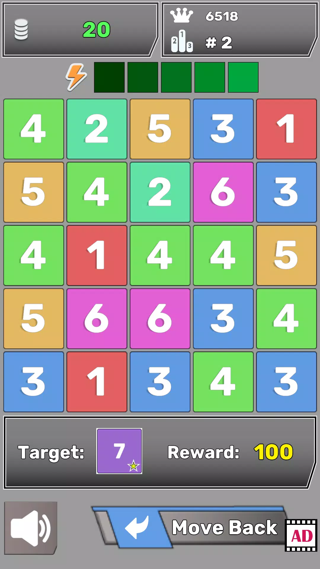 Number Blocks Match Puzzle. ဖန်သားပြင်ဓာတ်ပုံ 1