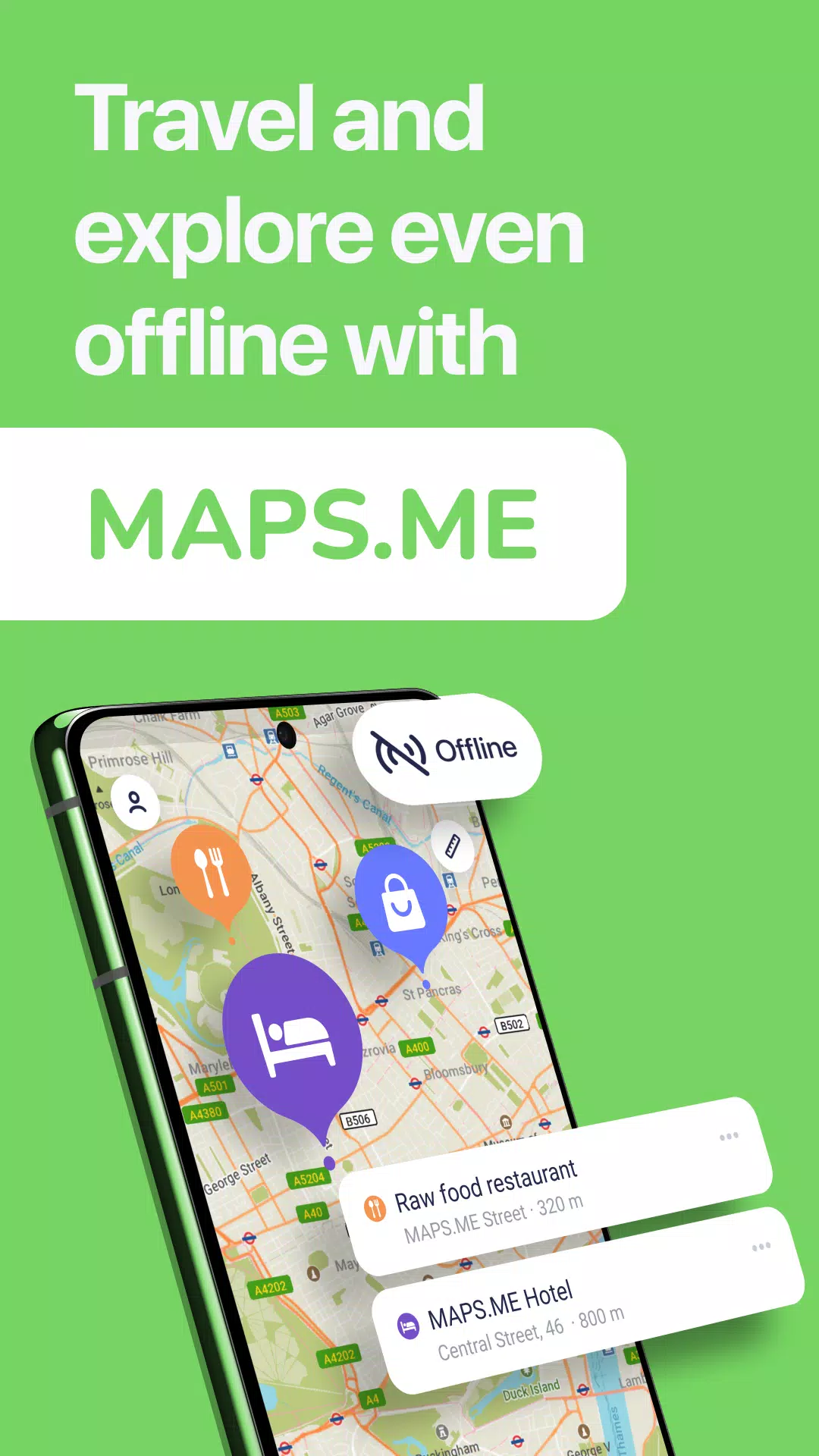 MAPS.ME: 离线地图、旅行指南&导航应用截图第1张