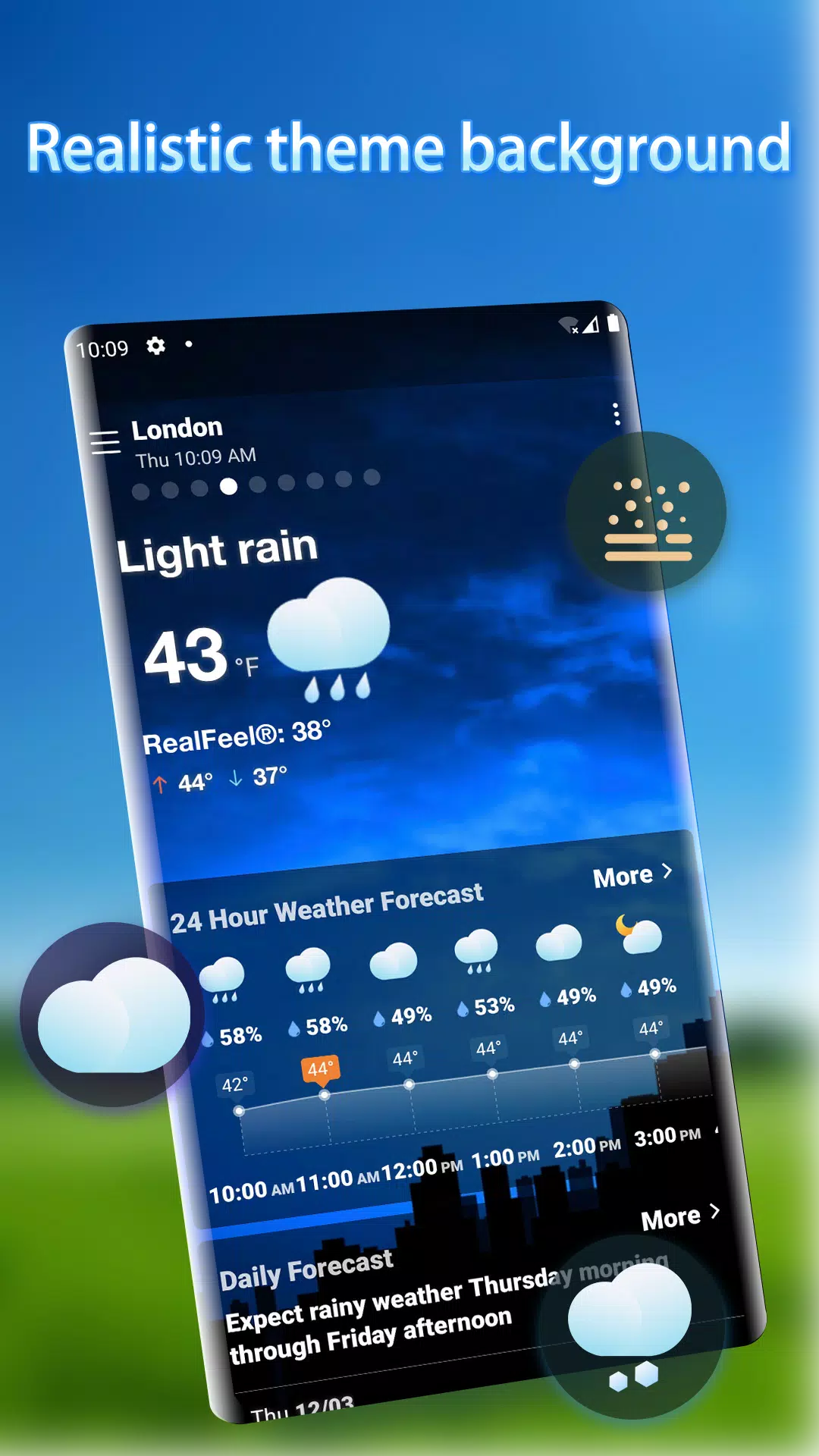 Local Weather Alerts - Widget स्क्रीनशॉट 2