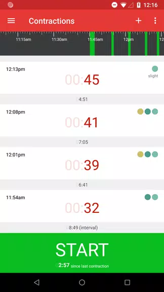 Contractions Timer for Labor Captura de tela 1