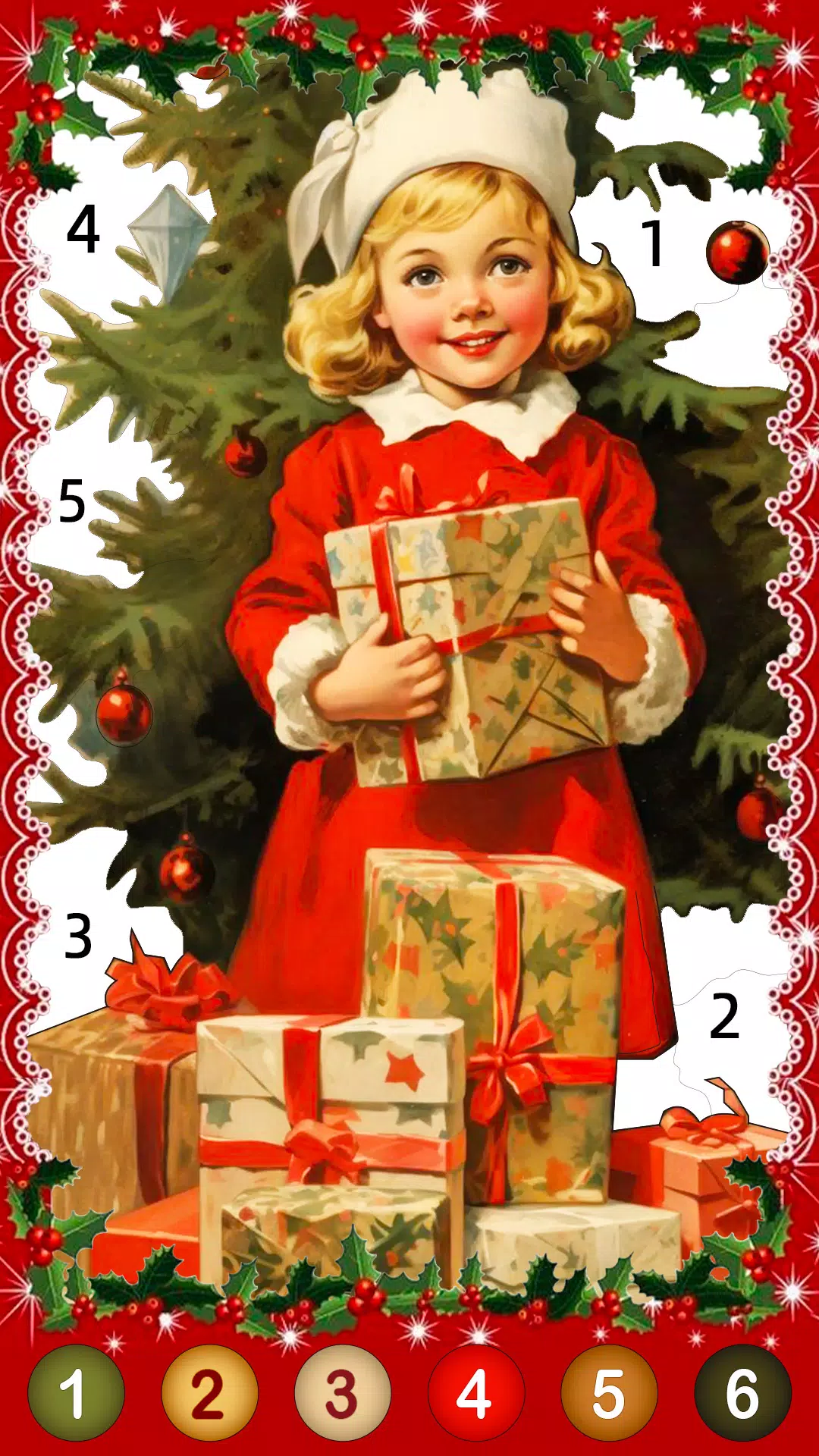 Christmas Game Color by number Zrzut ekranu 1