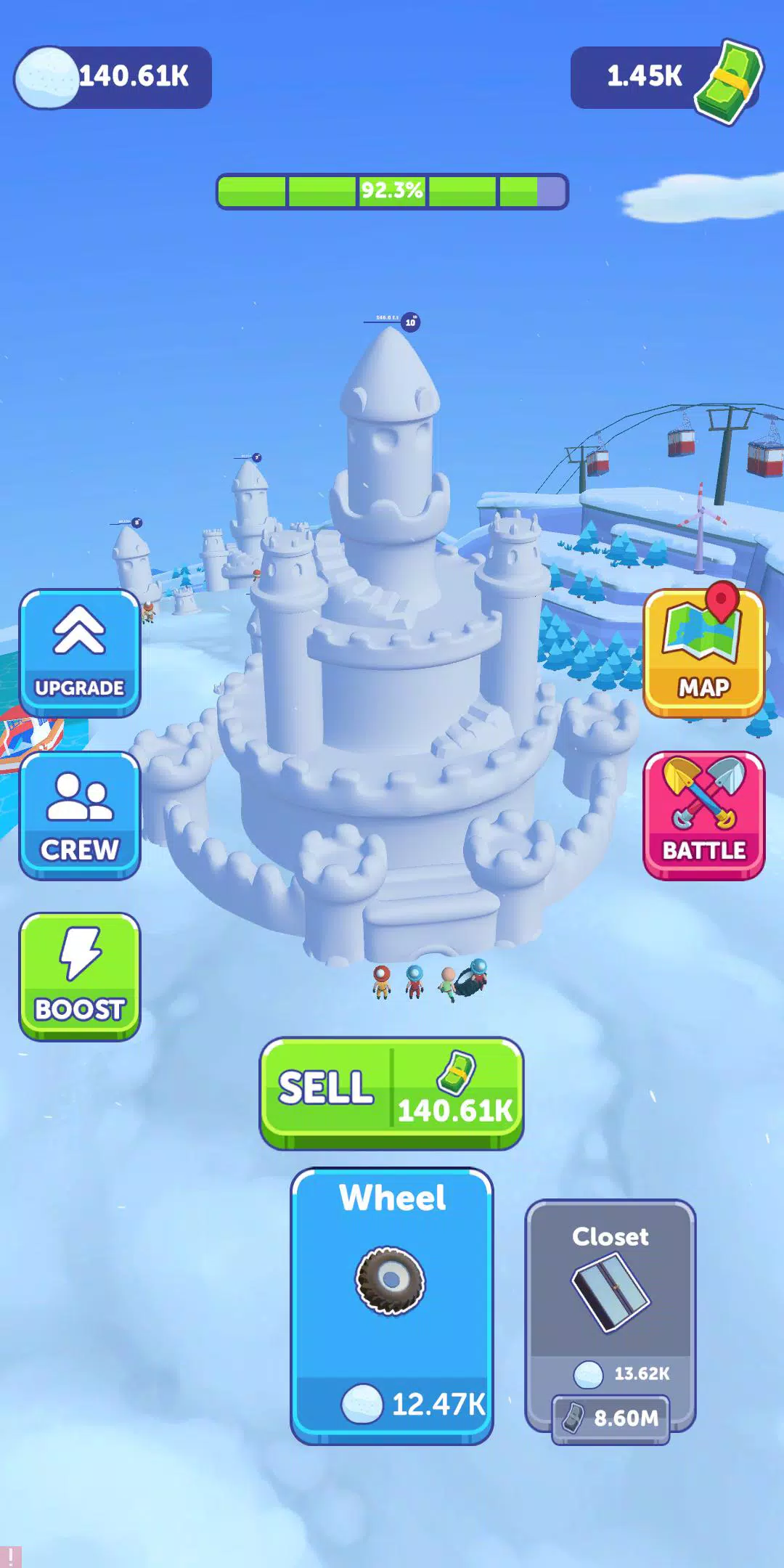 Snow Castle: Idle Clicker ဖန်သားပြင်ဓာတ်ပုံ 2