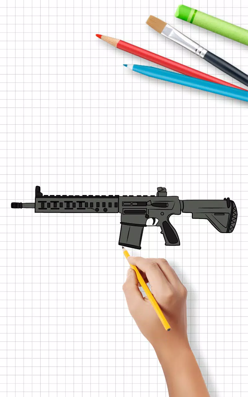 How to draw weapons step by st 스크린샷 4