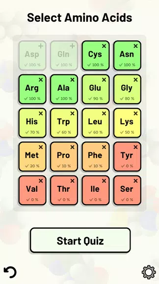 Amino Acid Quiz Screenshot 2