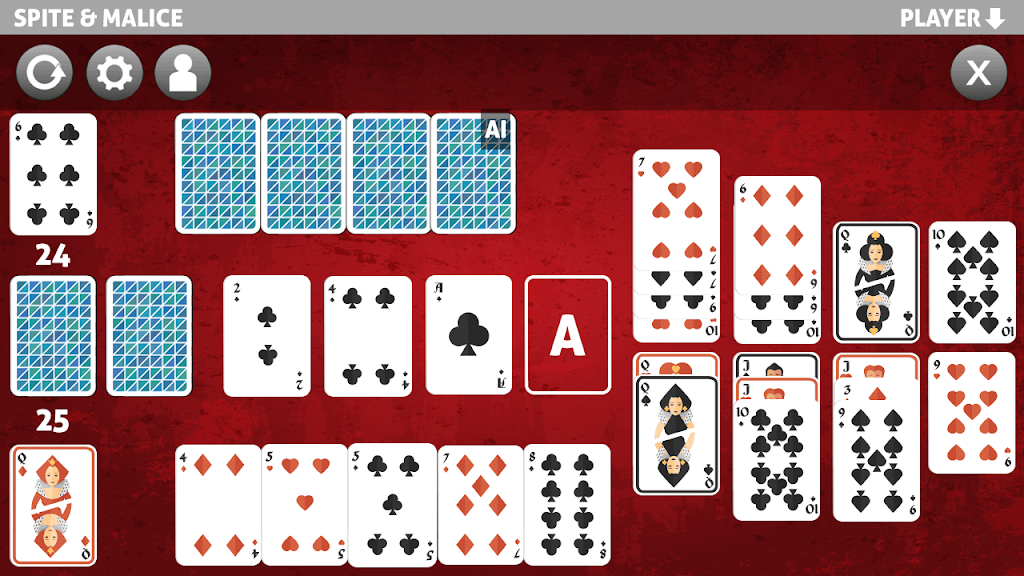 Schermata spite and malice card game 1