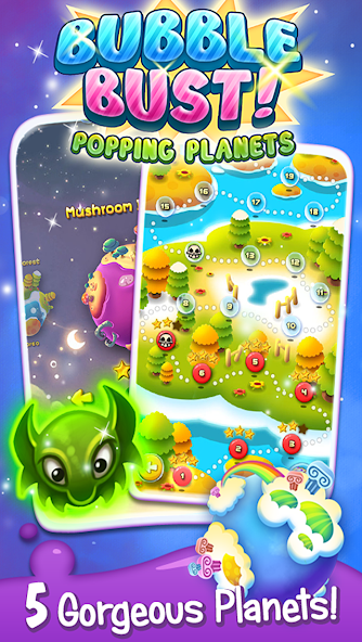 Bubble Bust! - Popping Planets Скриншот 3