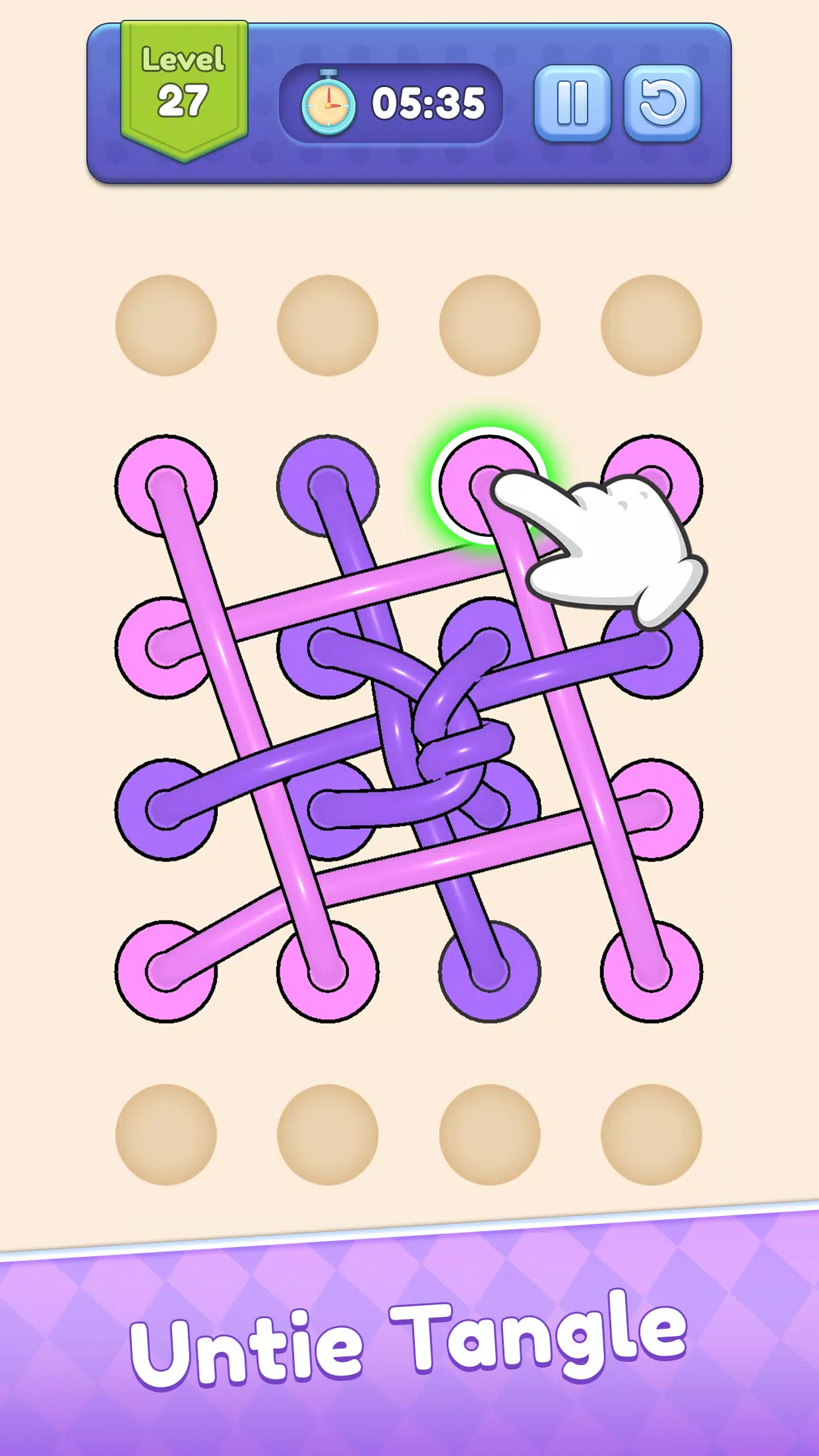 Tangle Out: Rope Puzzle स्क्रीनशॉट 1