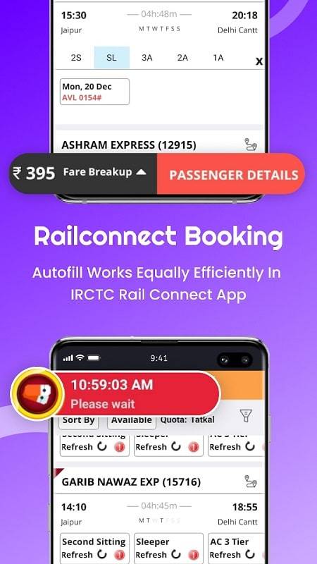 Confirm Tatkal Ticket Booking Ảnh chụp màn hình 2