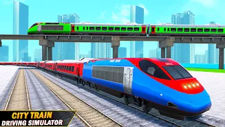 City Train Driving Train Games Ảnh chụp màn hình 4