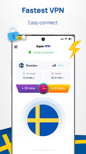 Sweden VPN: Get Sweden IP应用截图第1张