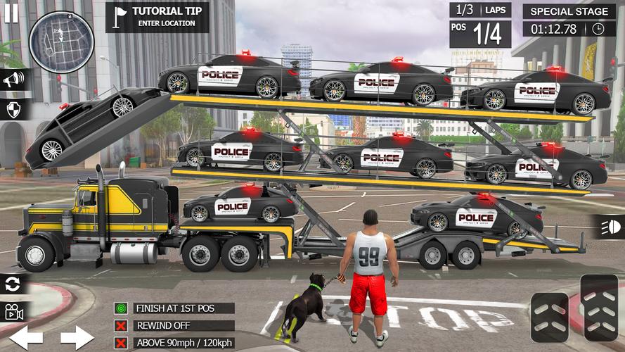 US police Cars Transport truck Capture d'écran 4