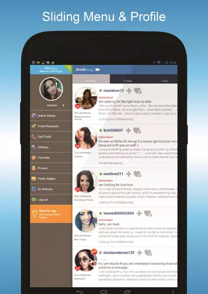 DroidMSG - Chat & Video Calls应用截图第2张