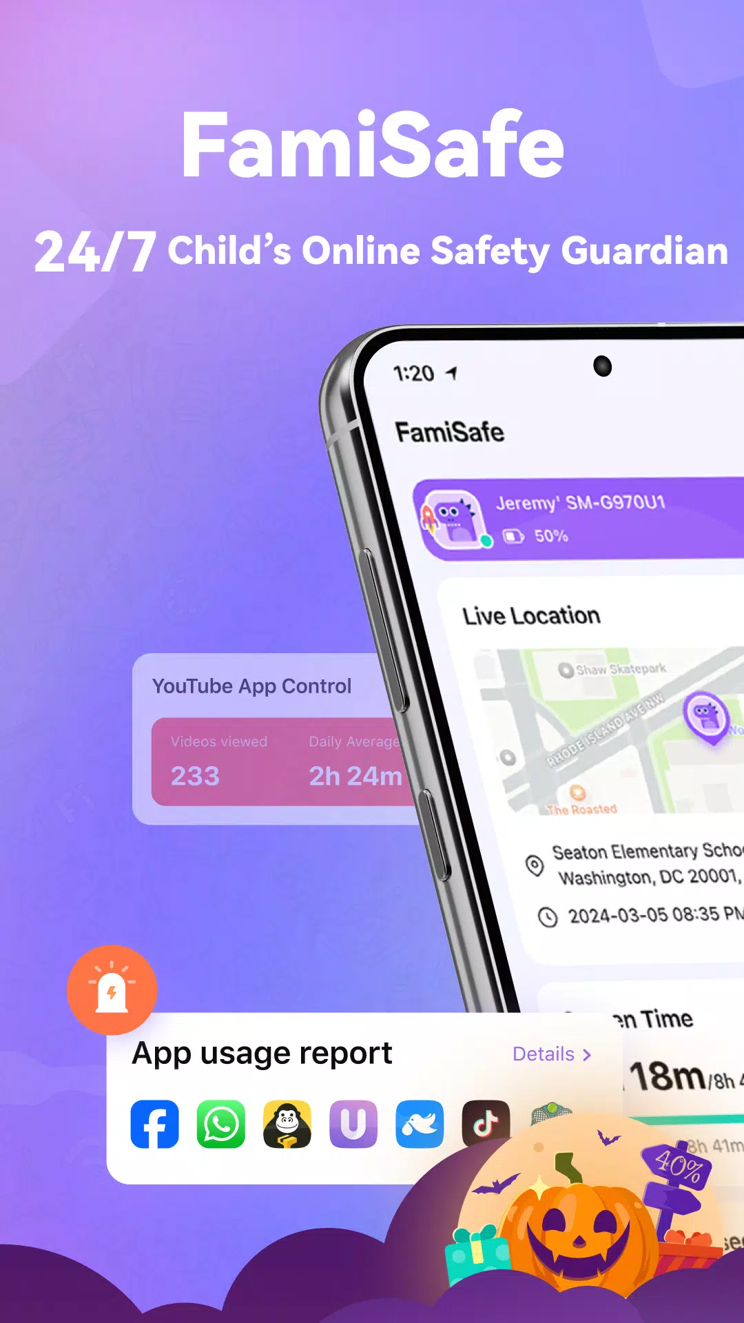 Schermata Parental Control App- FamiSafe 1