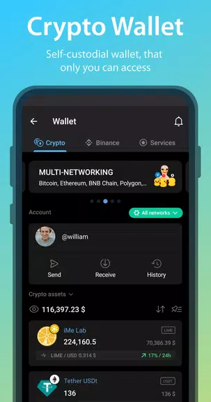 iMe Messenger & Crypto Wallet Screenshot 4