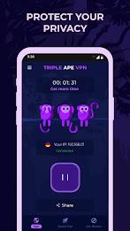 Triple Ape VPN - Safe & Secure ภาพหน้าจอ 1