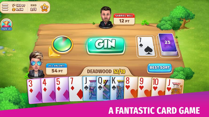 Gin Rummy Stars - Card Game Скриншот 1