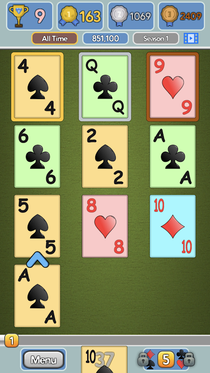 One Stack Solitaire: Free Card Game ภาพหน้าจอ 1
