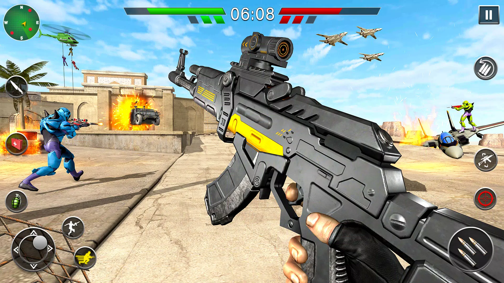 Robot Gun Battle: Offline FPS Schermafbeelding 2