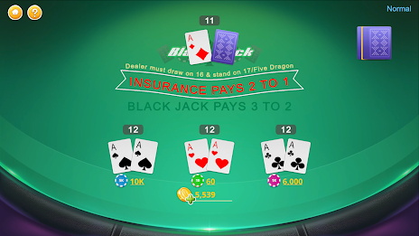 Blackjack - Casino World Capture d'écran 3