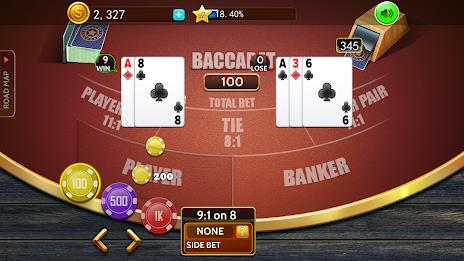 Baccarat casino offline card Captura de tela 2