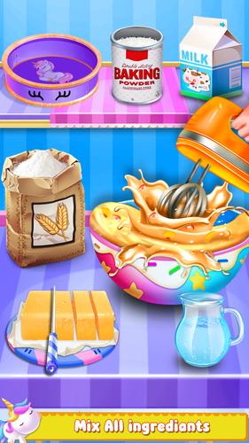 Unicorn Cake Maker-Bakery Game Captura de tela 2