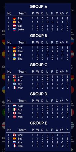 Champions Football Calculator Captura de tela 3
