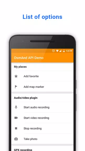OsmAnd API Demo ภาพหน้าจอ 1