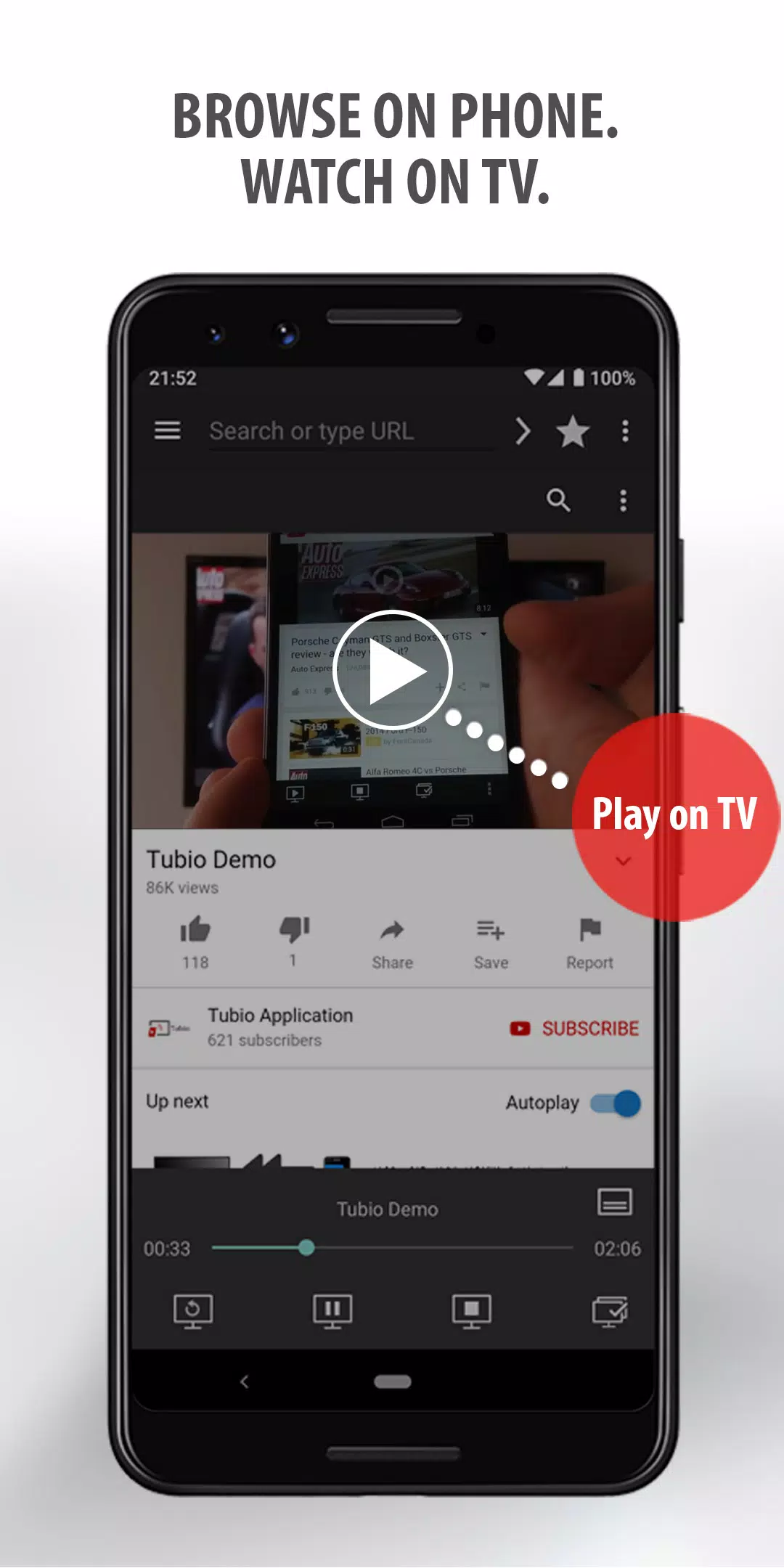 Tubio – Web-Videos auf dem TV Screenshot 2