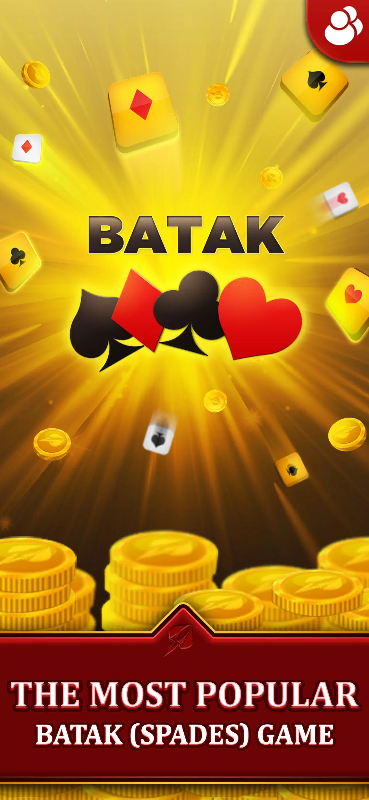 Spades - Batak Online HD Capture d'écran 1