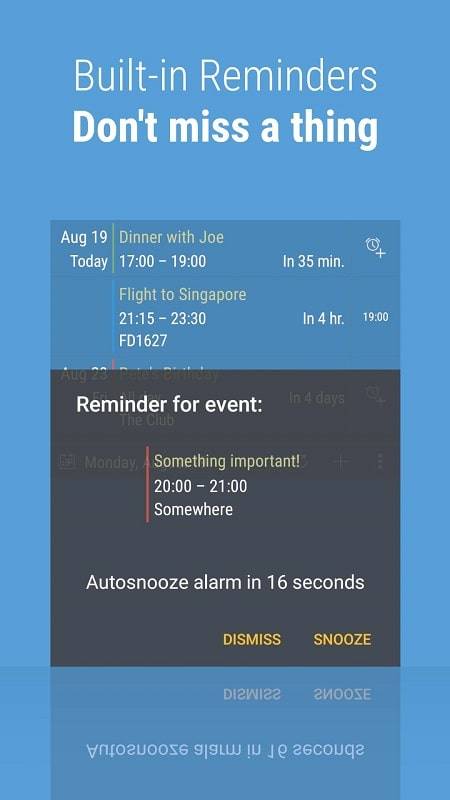 Calendar Widget: Month/Agenda Screenshot 2