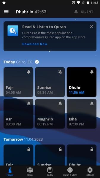 Athan Pro: Muslim Prayer Times スクリーンショット 1