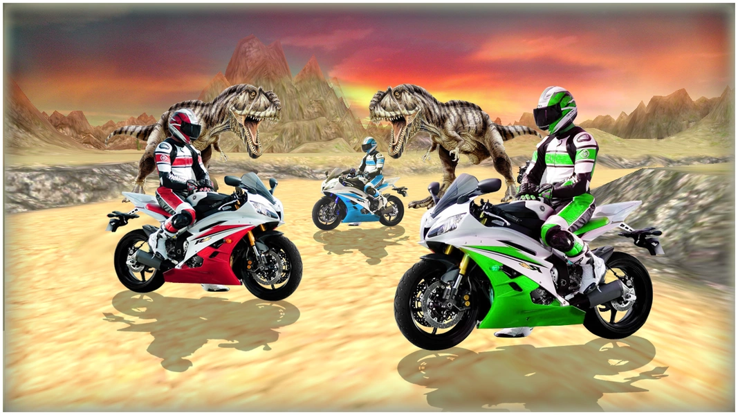 Dino World Bike Race Game - Jurassic Adventure ภาพหน้าจอ 2