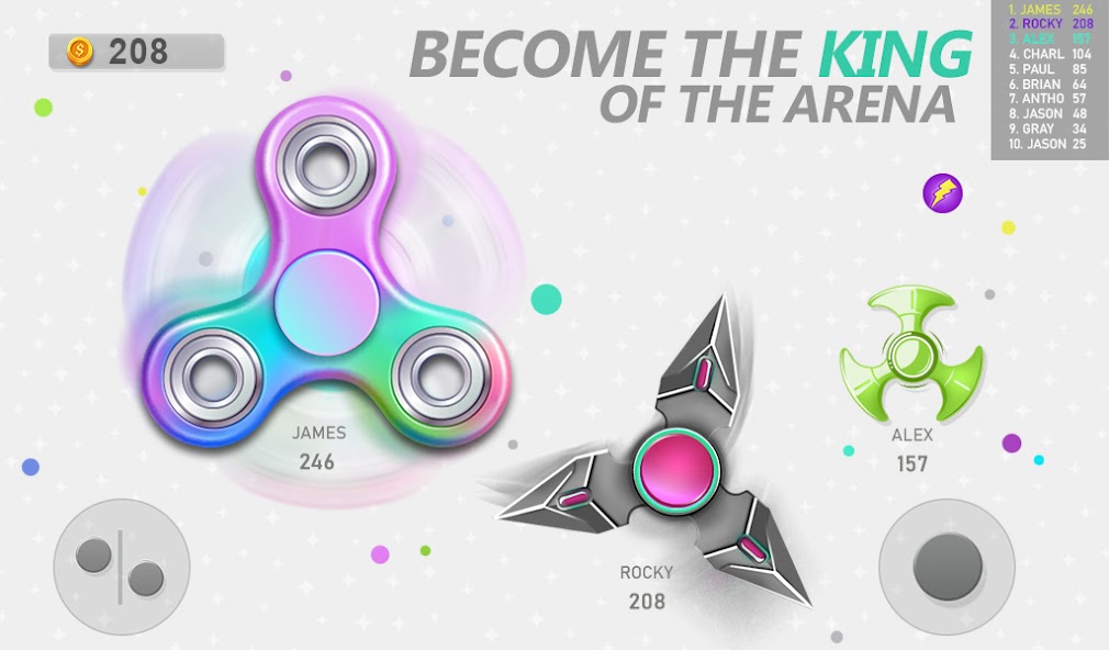 Realtime Fidget Spinner Games Mod ဖန်သားပြင်ဓာတ်ပုံ 2
