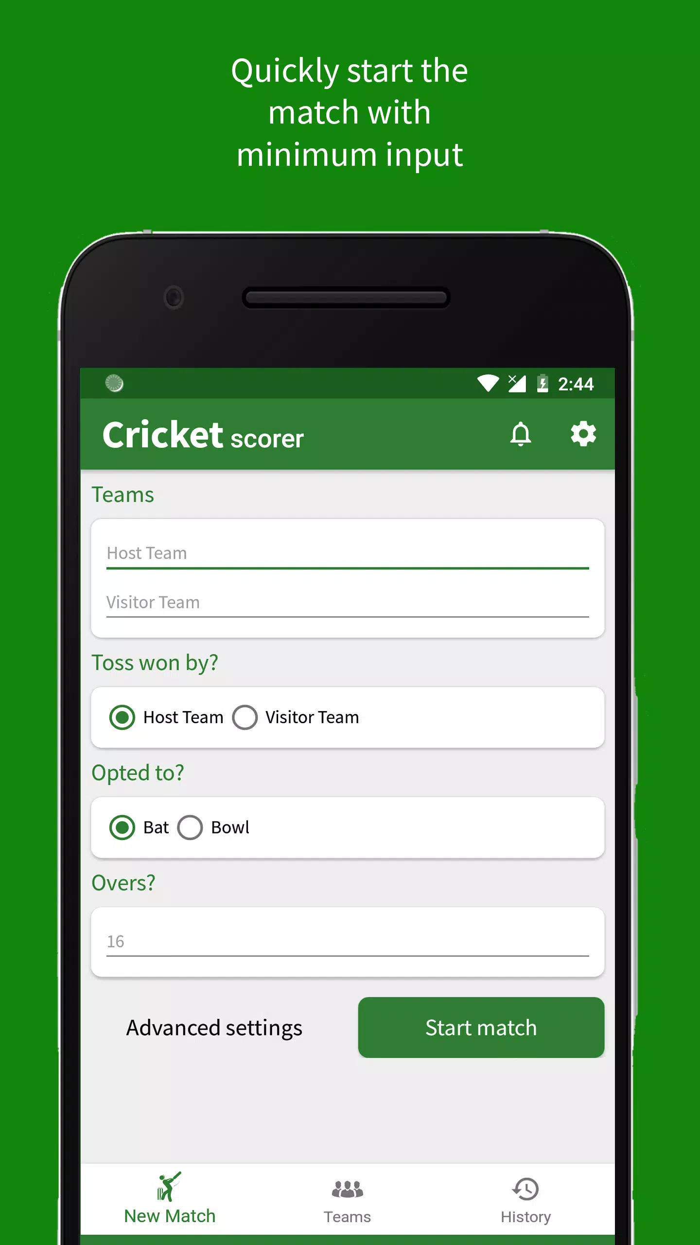 Cricket Scorer 스크린샷 1