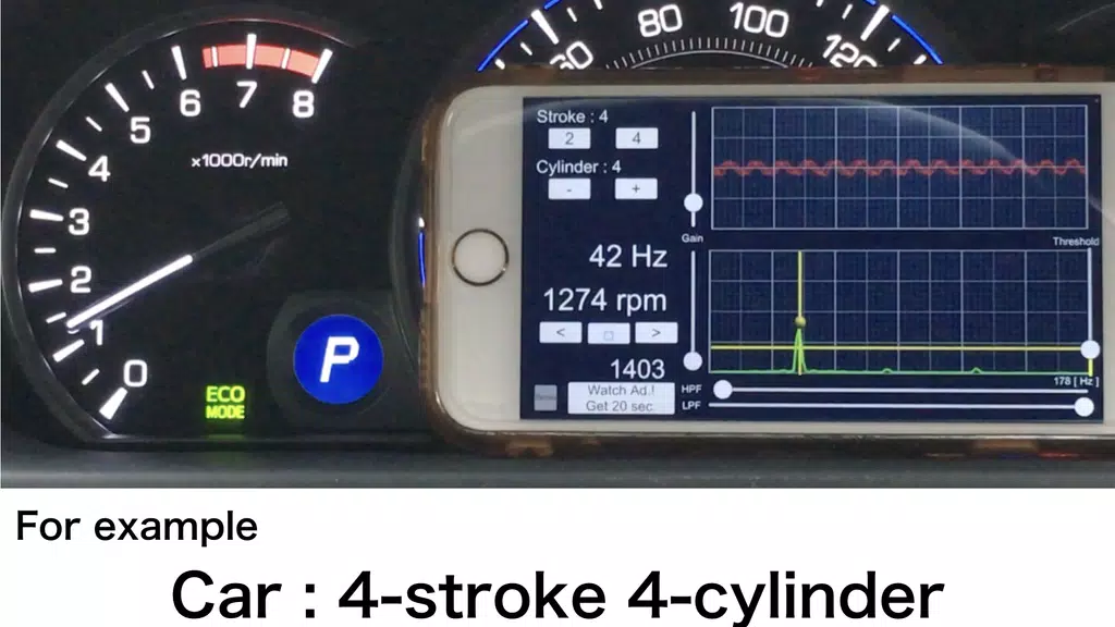 Engine Sound Analyzer:RPM Calc Ảnh chụp màn hình 1